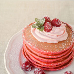 Pink Valentine's Day Quiz Pancakes
