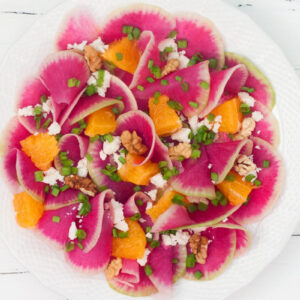 Pink Valentine's Day Quiz Watermelon radish salad