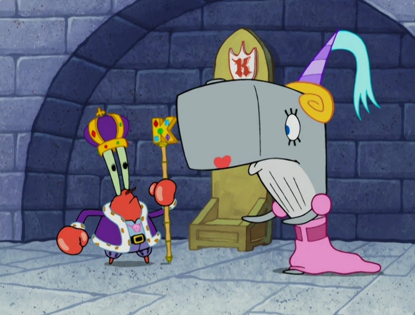 Pearl Krabs and Mr. Krabs from SpongeBob SquarePants