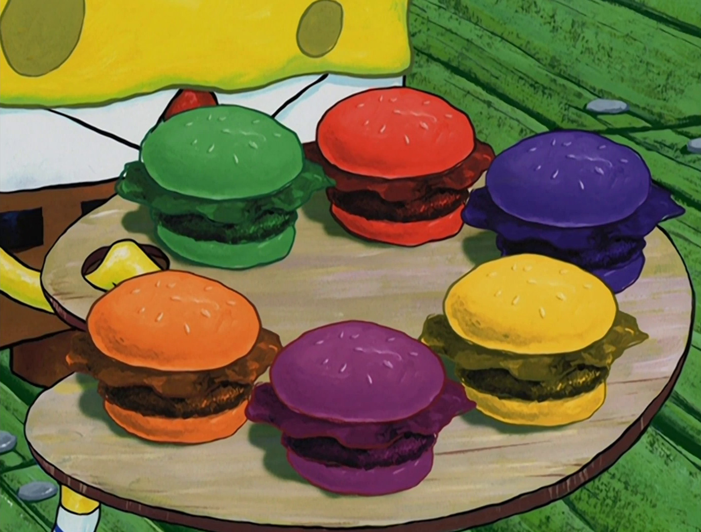 SpongeBob Trivia Quiz SpongeBob Pretty Patty burgers