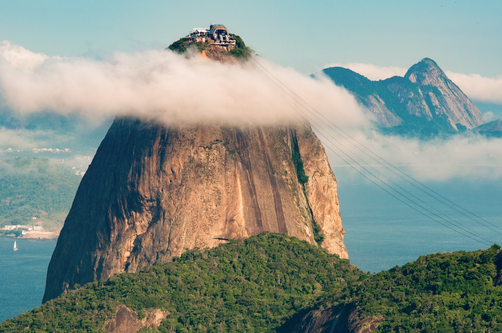 Second Most Famous Sights Sugarloaf Mountain monolith, Rio de Janeiro, Brazil