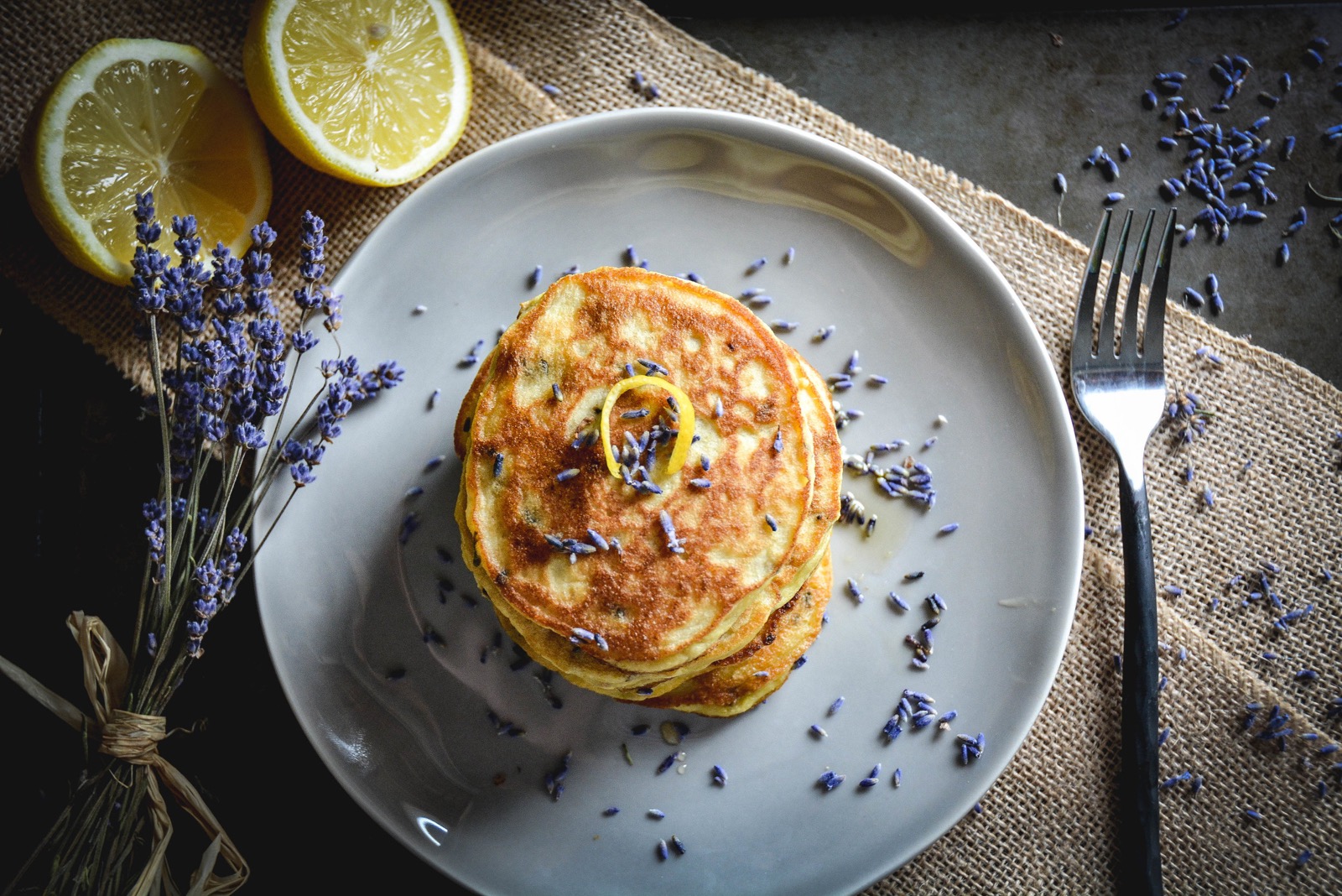 Purple Food Lavender lemon pancakes
