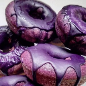 Purple Food Doughnut