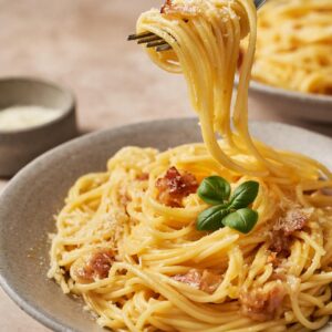 Fall-colored Food Quiz Spaghetti carbonara