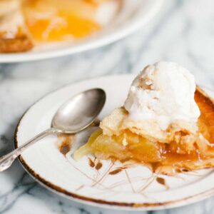 Cozy Fall Day Quiz Warm apple pie with ice cream