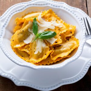 Fall-colored Food Quiz Butternut squash ravioli