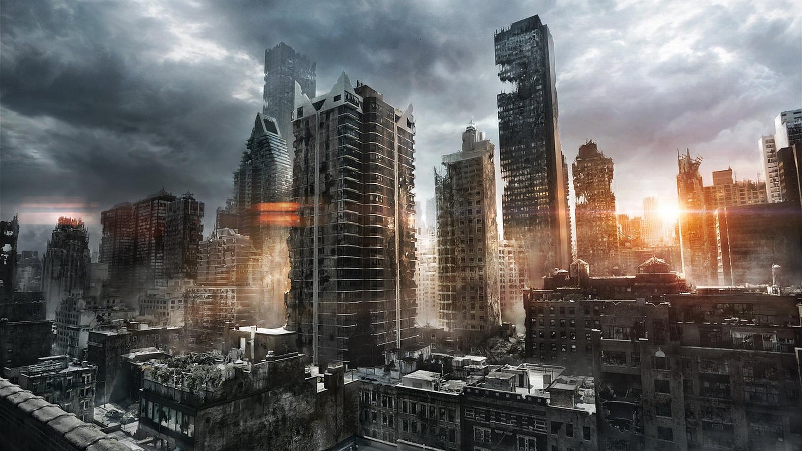 Apocalyptic dystopian city