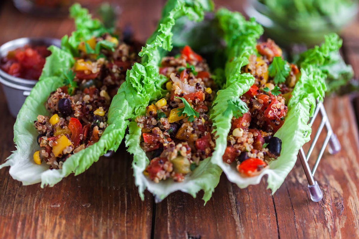 Vegan taco lettuce wraps