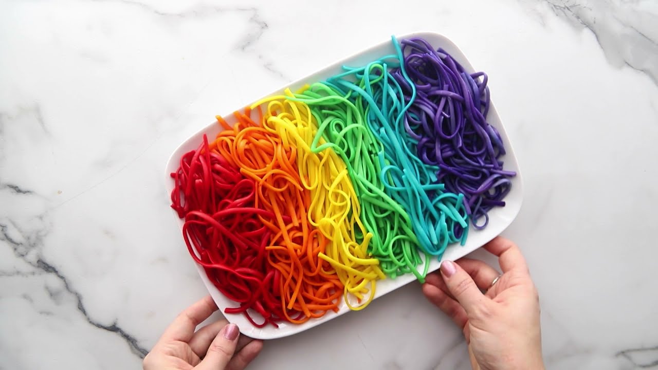 Rainbow spaghetti