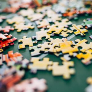 Cozy Fall Day Quiz Putting together a jigsaw puzzle