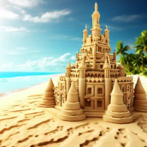 What Landscape Are You? Quiz Building sandcastles on the beach