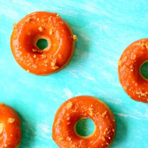 Fall-colored Food Quiz Orange-glazed donut