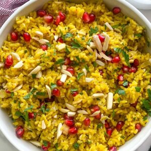 Fall-colored Food Quiz Saffron rice
