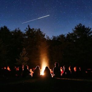 What Music Genre Am I? Quiz Gathering around a bonfire with friends, playing guitar and singing country songs
