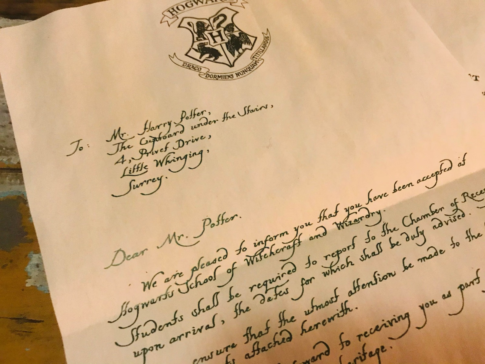 Patronus Quiz Hogwarts Admission Letter