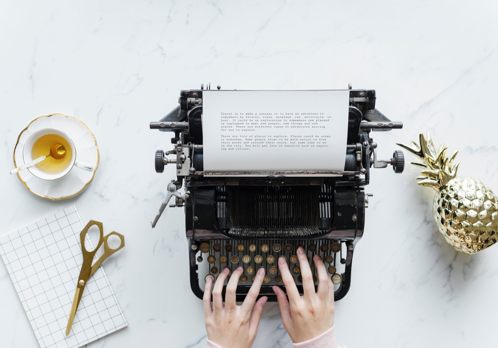 Portmanteau Trivia Quiz Typewriter