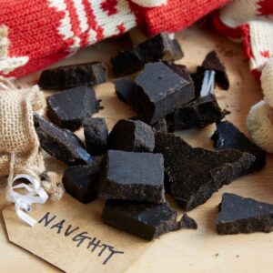 Naughty Or Nice Quiz Coal-shaped chocolates