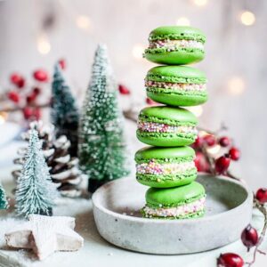 Christmas Food New Year Prediction Quiz Peppermint macarons