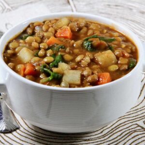 New Year's Eve Dinner Quiz Lentil stew