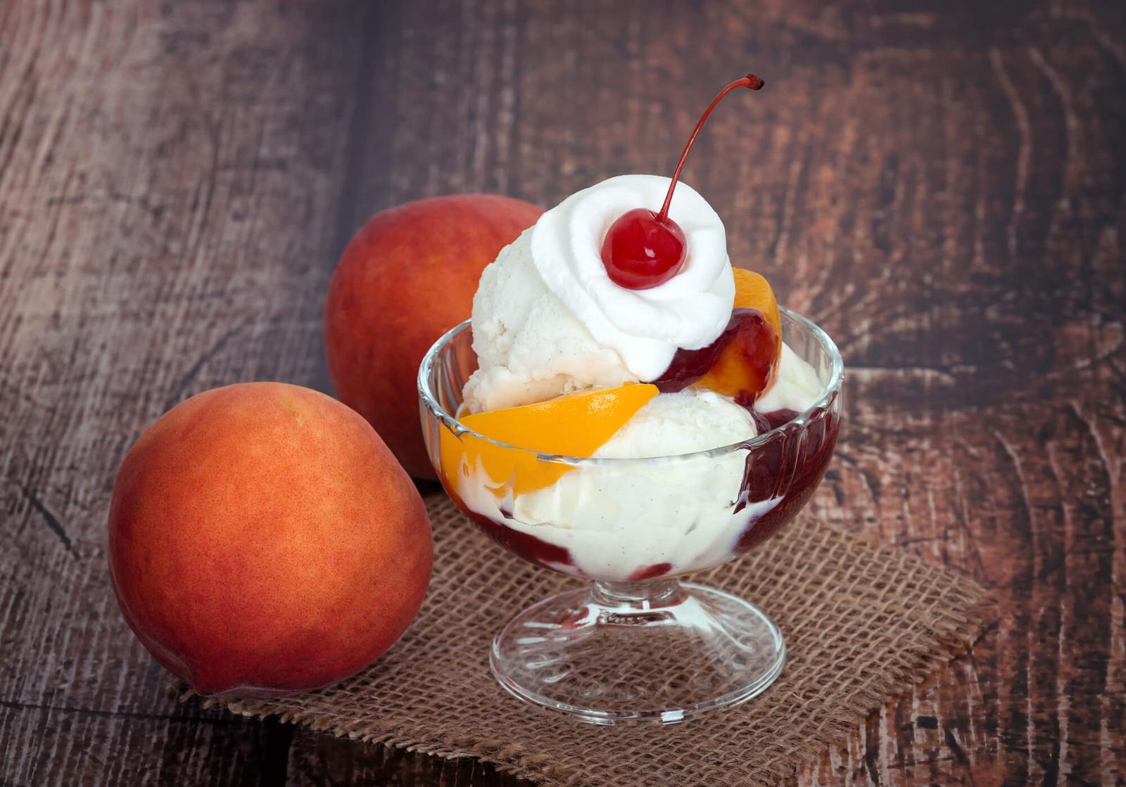 Sundae Trivia Quiz Peach Melba