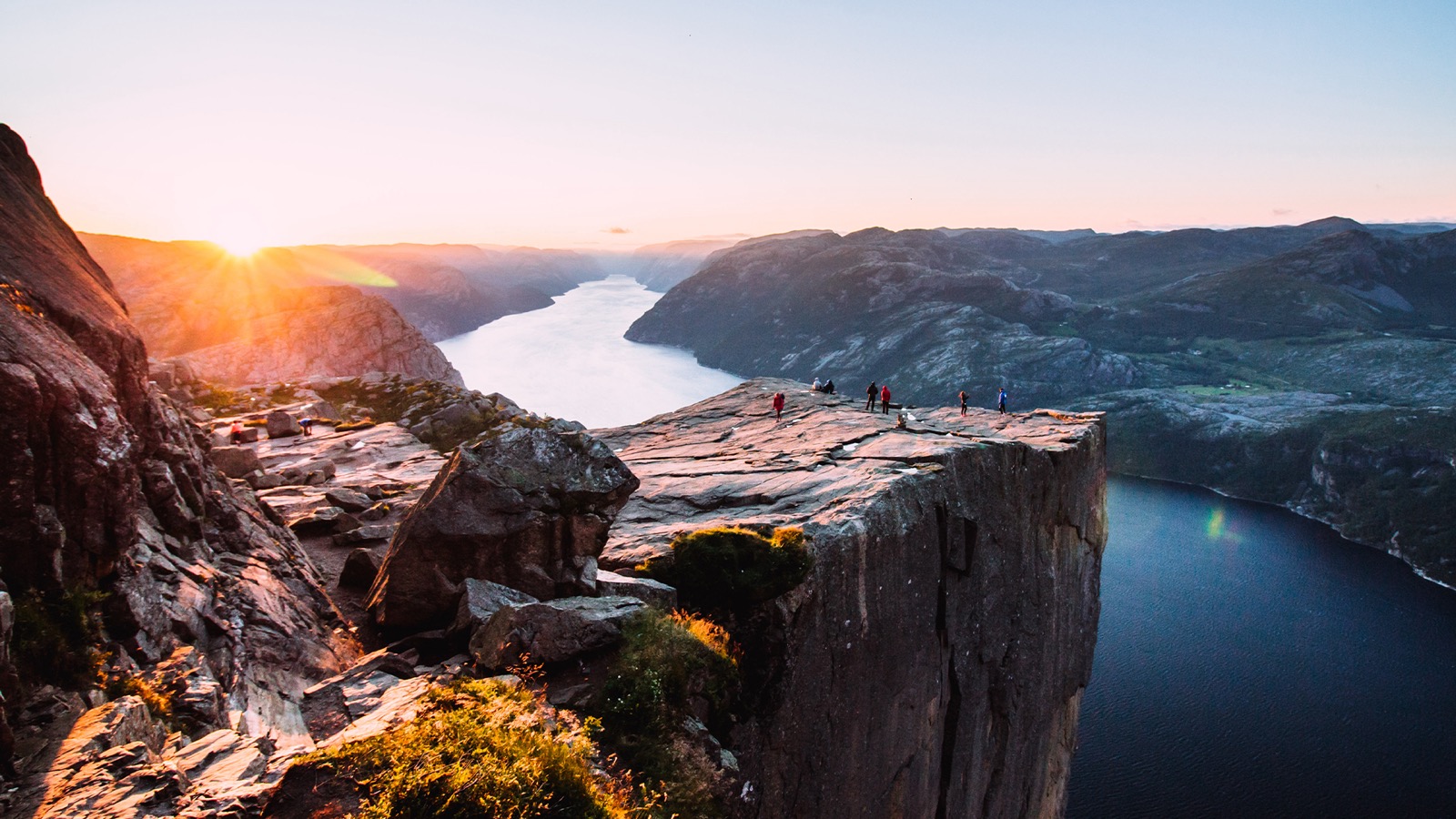 Male Archetype Quiz Sunrise at Preikestolen, or Pulpit Rock, in Lysefjorden, Norway