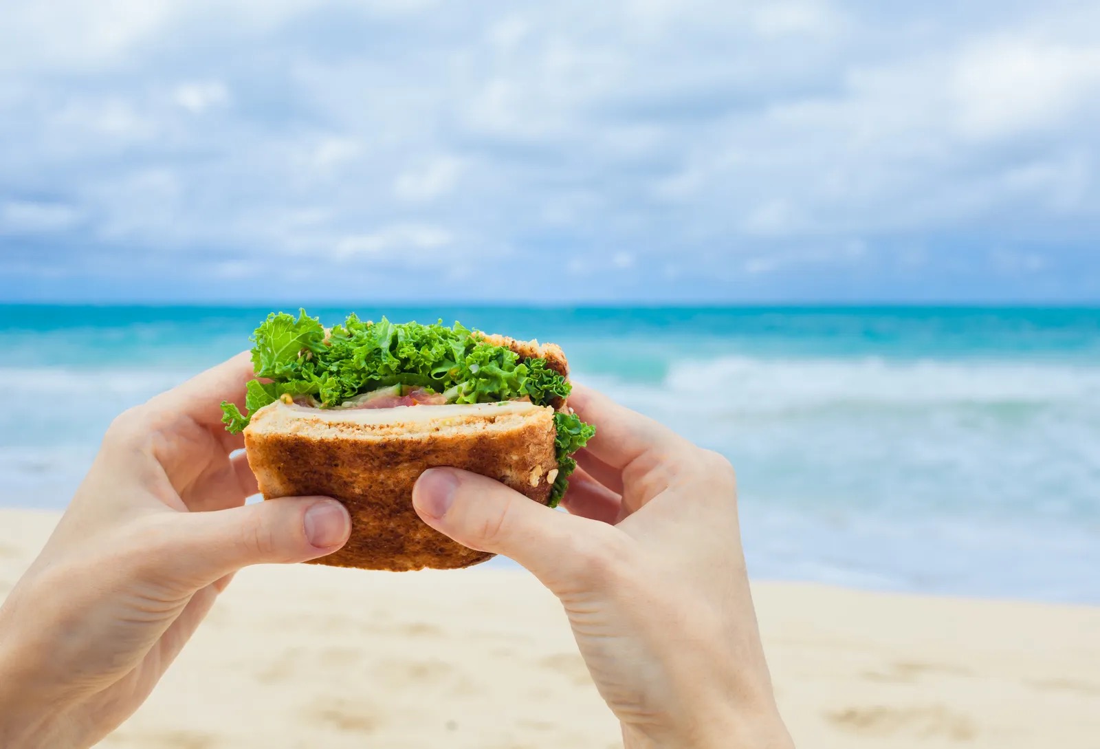 Sandwich at beach