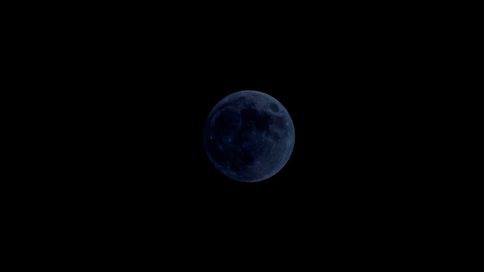 New Moon in the Dark Night Sky