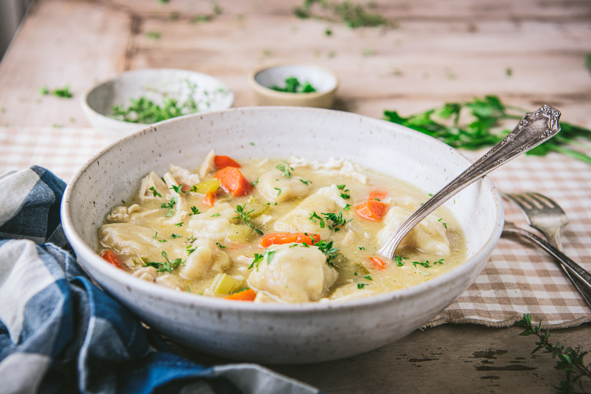 Chicken and dumplings soup