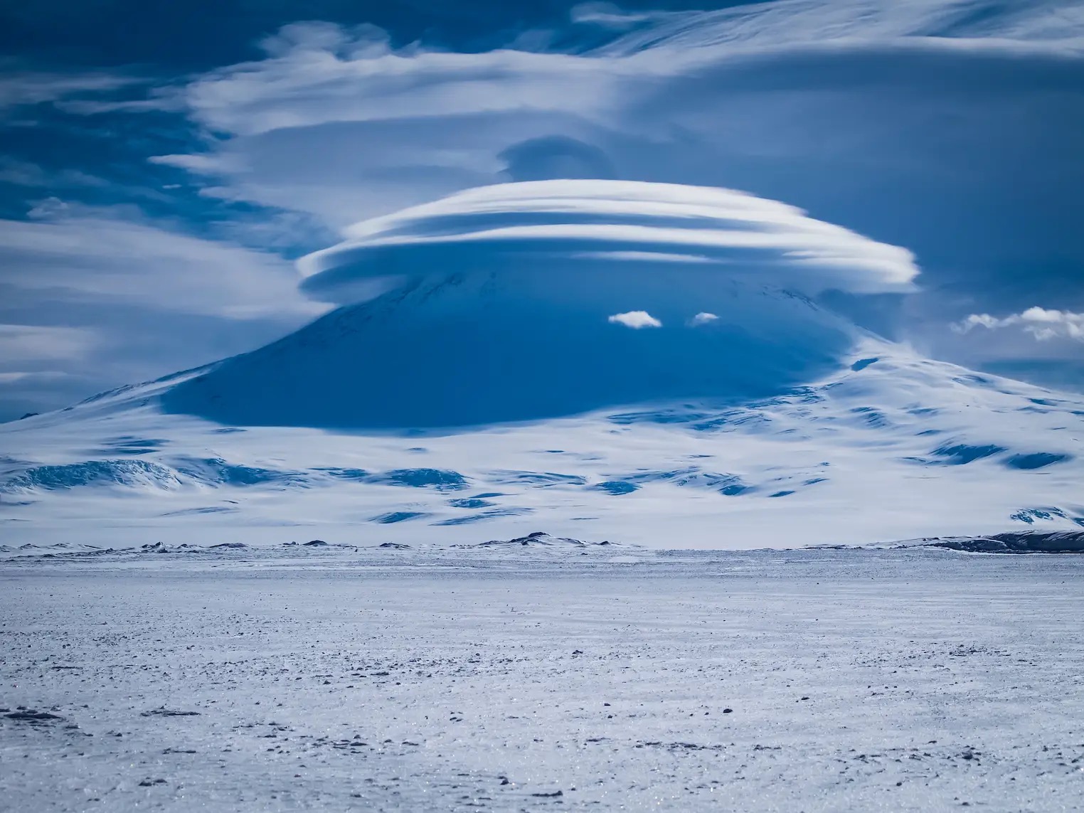 Mount Erebus in Antarctica