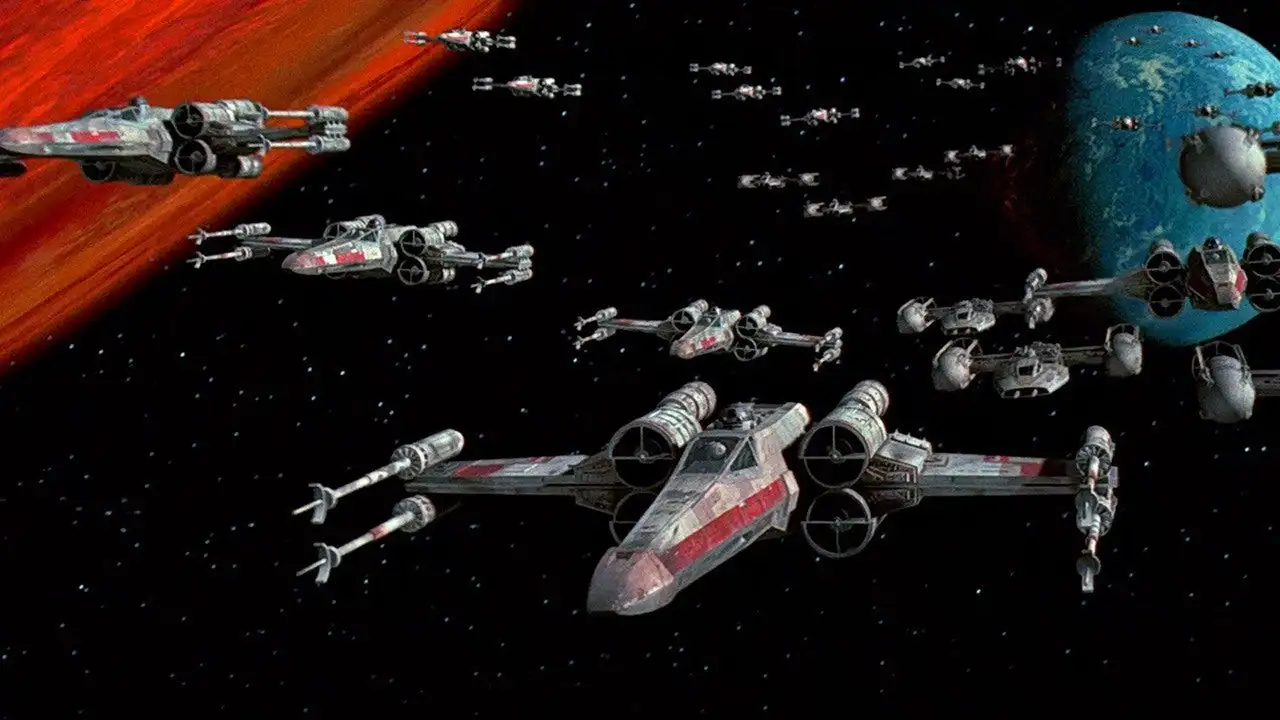 Star Wars space battle
