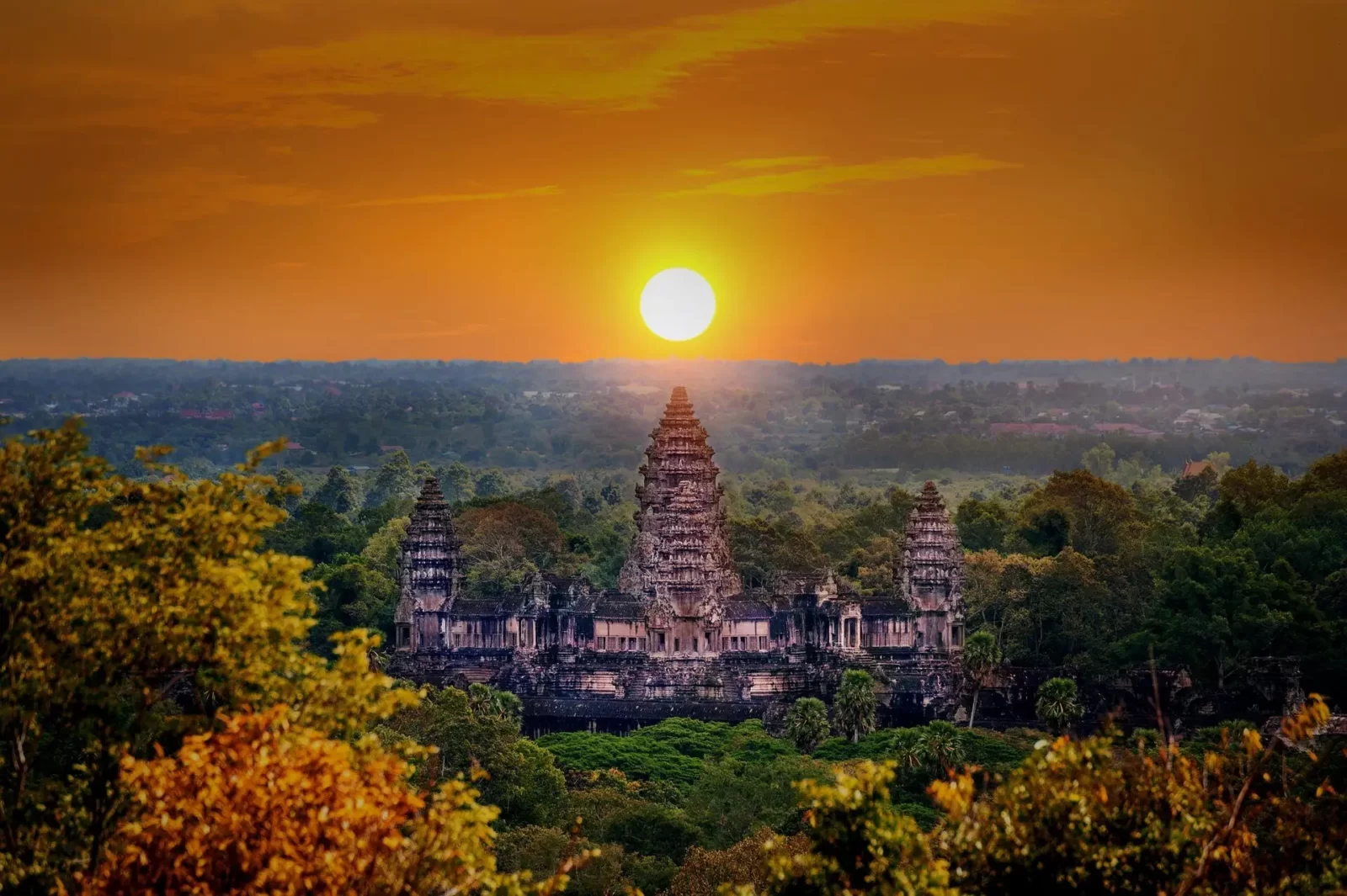 Cities At Sunset Quiz Sunset at Angkor Wat, Siem Reap, Cambodia