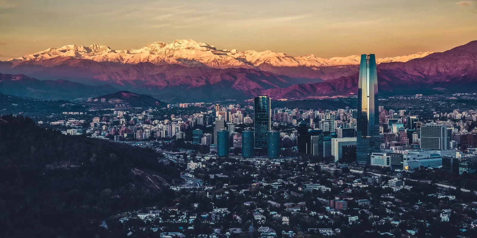 Sunset at Santiago, Chile