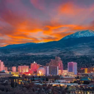 Cities At Sunset Quiz Great Basin Desert near Reno, Nevada, USA
