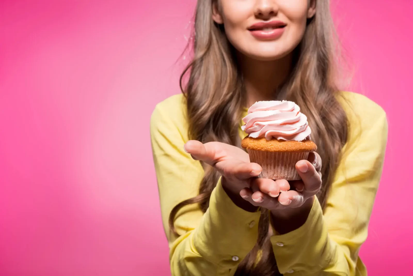 Pick Sweet Food In Every Color to Get Your Flavor Match Quiz Pink cupcake