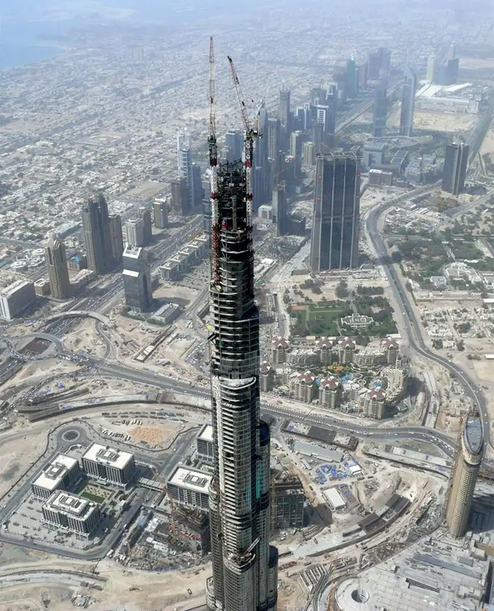 Famous Landmarks Under Construction Quiz Burj Khalifa under construction