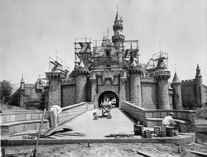 Sleeping Beauty Castle under construction