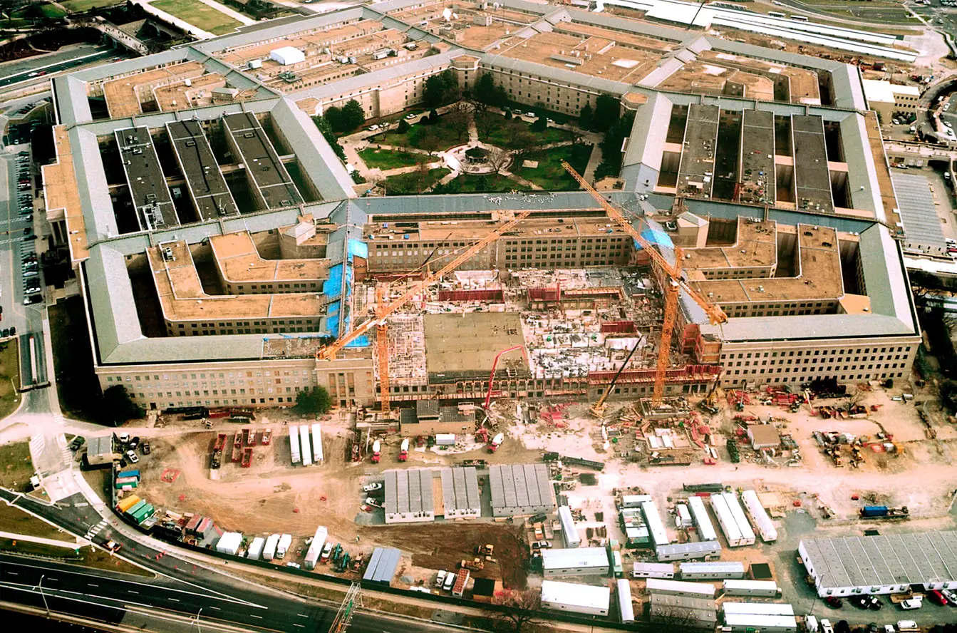 The Pentagon under construction