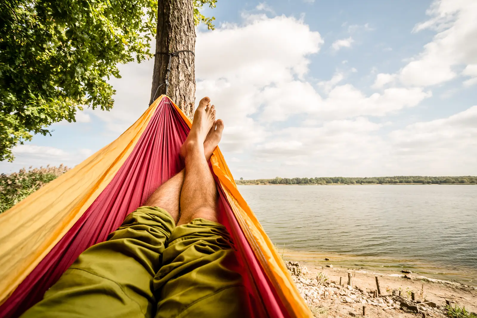 Weekend Beach Relaxing In The Hammock