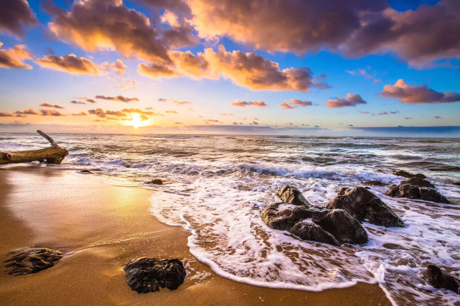 Kauai beach, Hawaii, sunrise