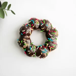 Doughnut Mantra Quiz Dark chocolate with sprinkles