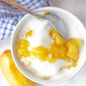 Make Pancakes & We'll Reveal Which Circular Food You Are Quiz Peach syrup