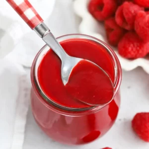 Create Ice Cream Sundae & We'll Guess Birthstone Quiz Raspberry sauce