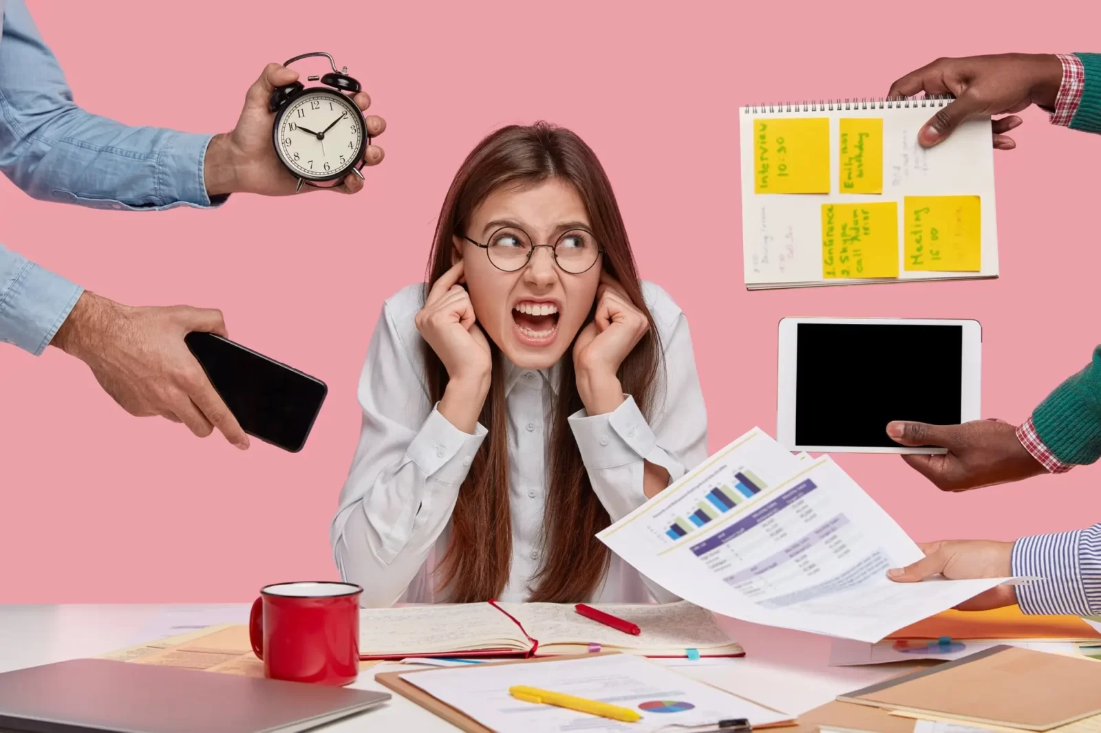 Self-Worth Quiz Overworked overwhelmed woman