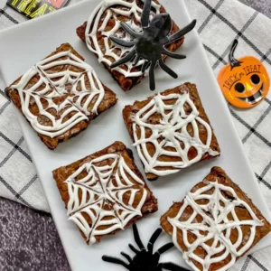 Eat Halloween Snacks To Reveal Your Horror Movie Fate Quiz Spider-web brownies