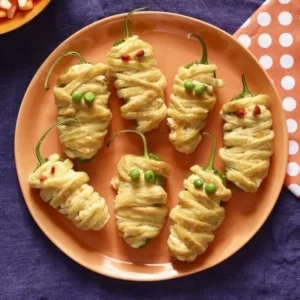 Eat Halloween Snacks To Reveal Your Horror Movie Fate Quiz Mummy jalapeño poppers