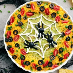 Eat Halloween Snacks To Reveal Your Horror Movie Fate Quiz Spider-web dip