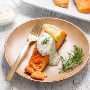 Valentine's Day Dinner Quiz Salmon with dill sauce
