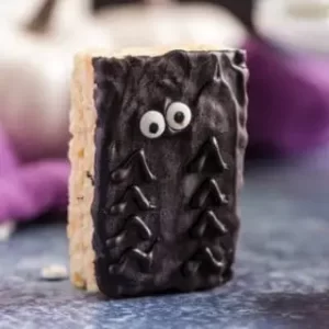 Black Food Halloween Quiz Spider Rice Krispie Treat