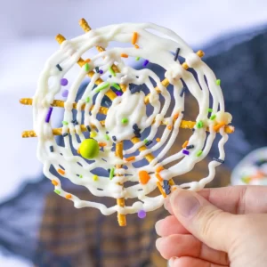 Eat Halloween Snacks To Reveal Your Horror Movie Fate Quiz Spider-web pretzel