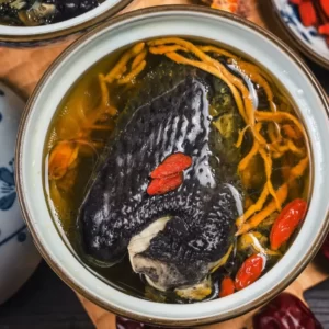 Black Food Halloween Quiz Black chicken soup